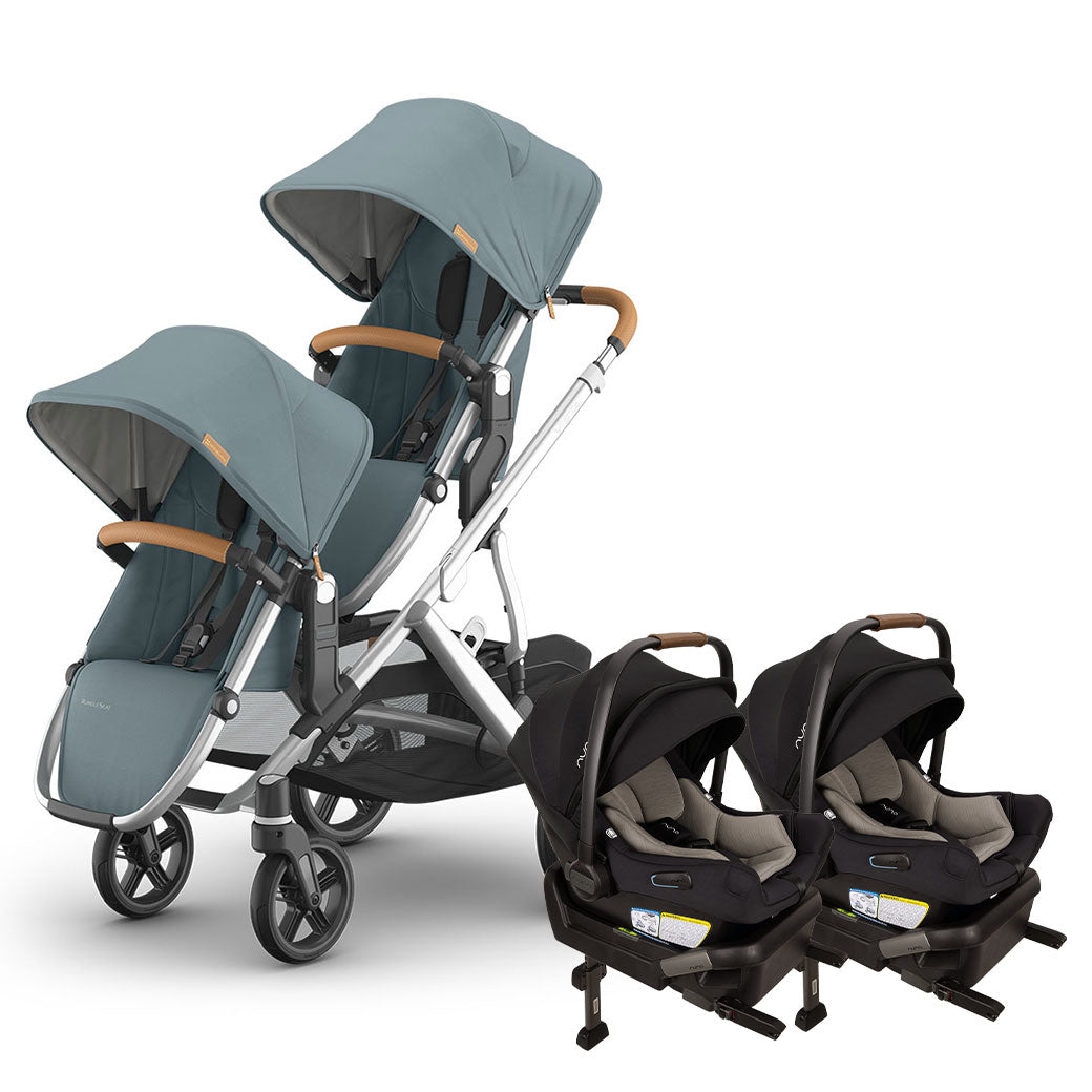 Vista V3 Twin Stroller + Nuna PIPA Series Travel System