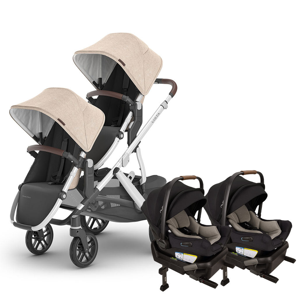 Vista V3 Twin Stroller + Nuna PIPA Series Travel System