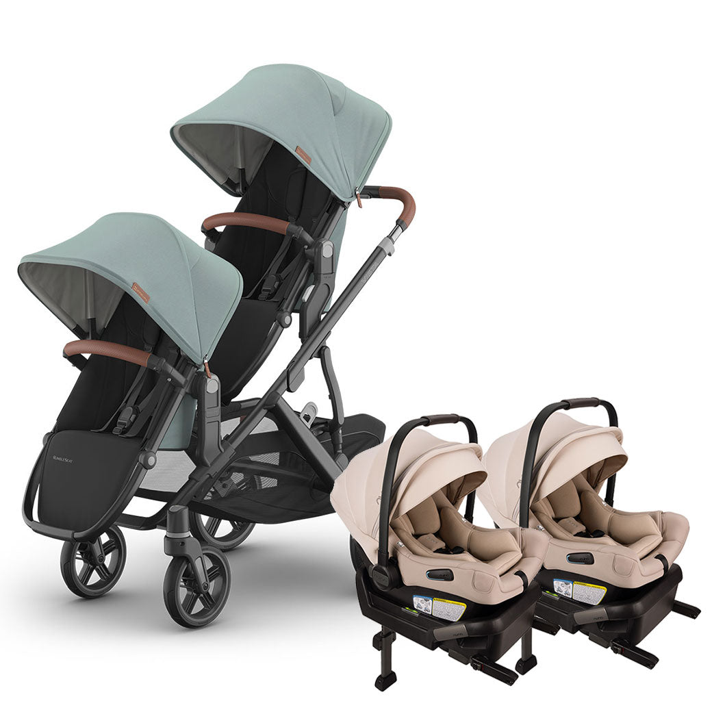 Vista V3 Twin Stroller + Nuna PIPA Series Travel System