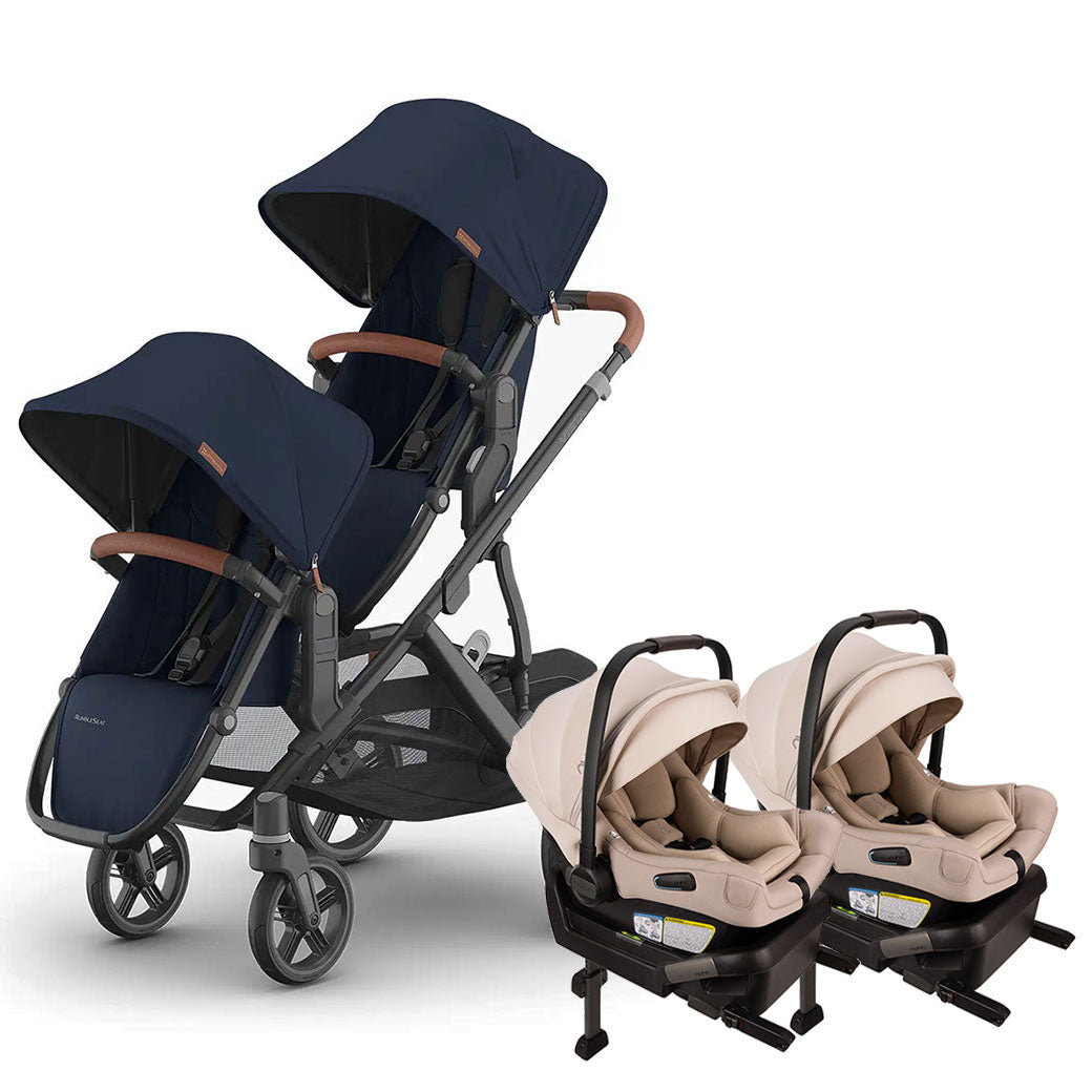 Vista V3 Twin Stroller + Nuna PIPA Series Travel System