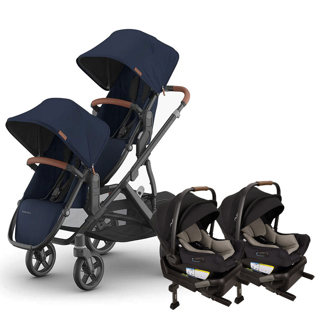 Vista V3 Twin Stroller + Nuna PIPA Series Travel System