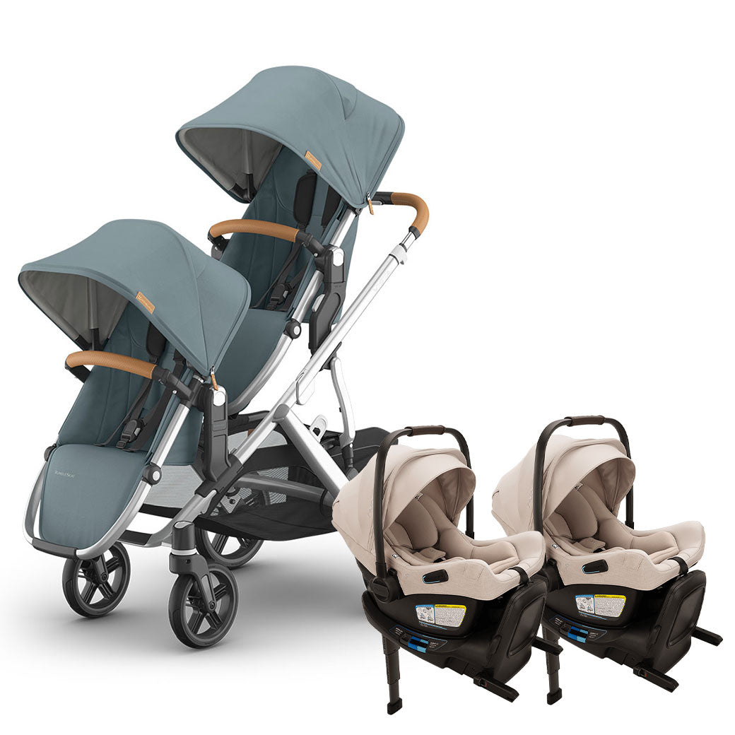 Vista V3 Twin Stroller + Nuna PIPA Series Travel System