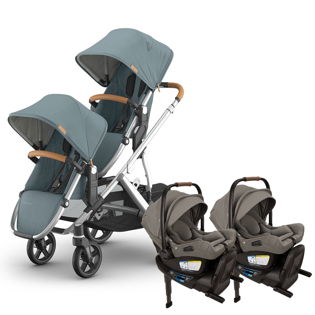Vista V3 Twin Stroller + Nuna PIPA Series Travel System
