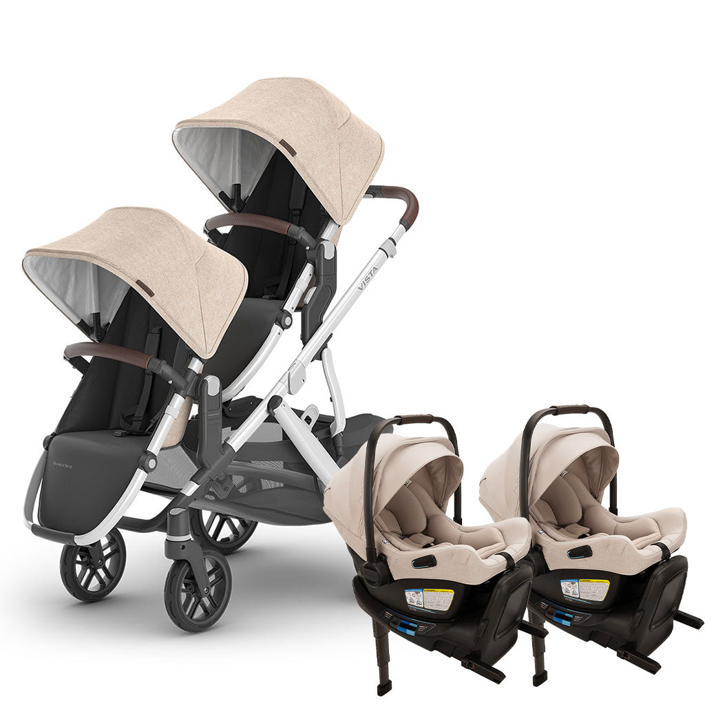 Vista V3 Twin Stroller + Nuna PIPA Series Travel System