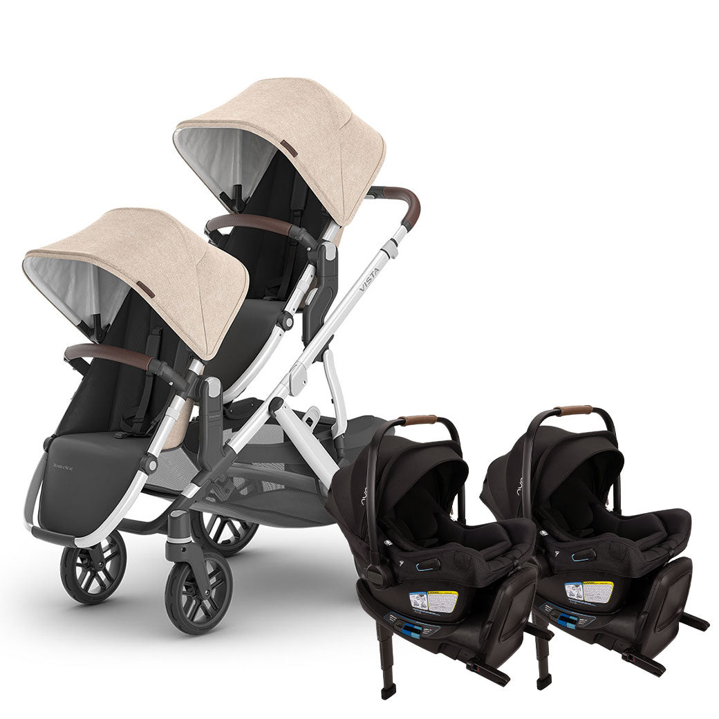 Vista V3 Twin Stroller + Nuna PIPA Series Travel System