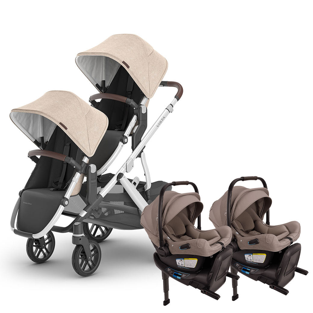 Vista V3 Twin Stroller + Nuna PIPA Series Travel System