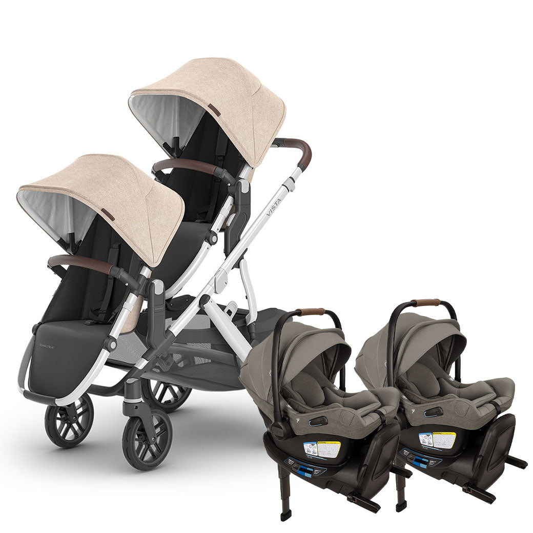 Vista V3 Twin Stroller + Nuna PIPA Series Travel System