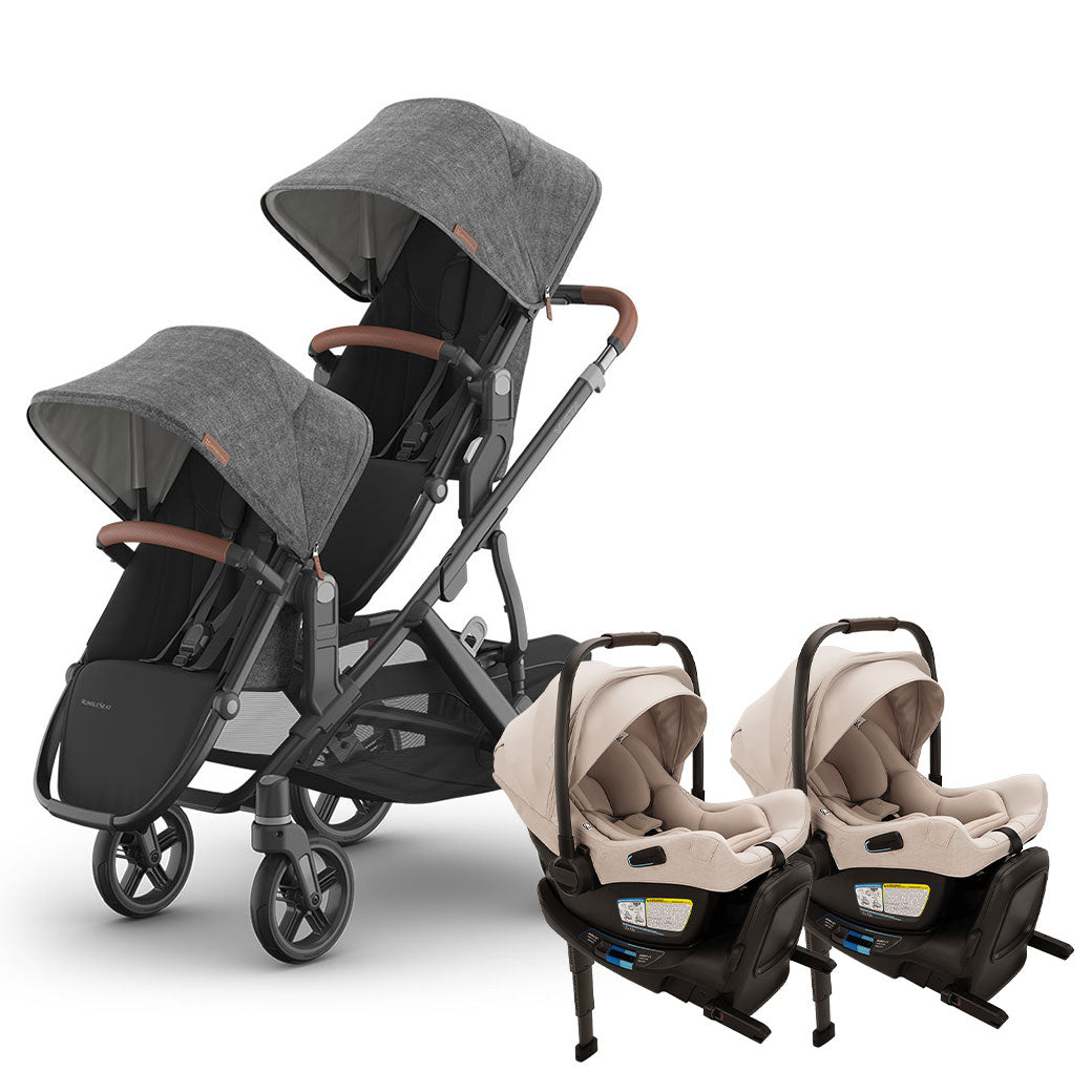 Vista V3 Twin Stroller + Nuna PIPA Series Travel System