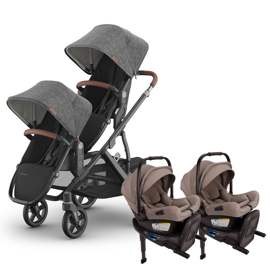 Vista V3 Twin Stroller + Nuna PIPA Series Travel System