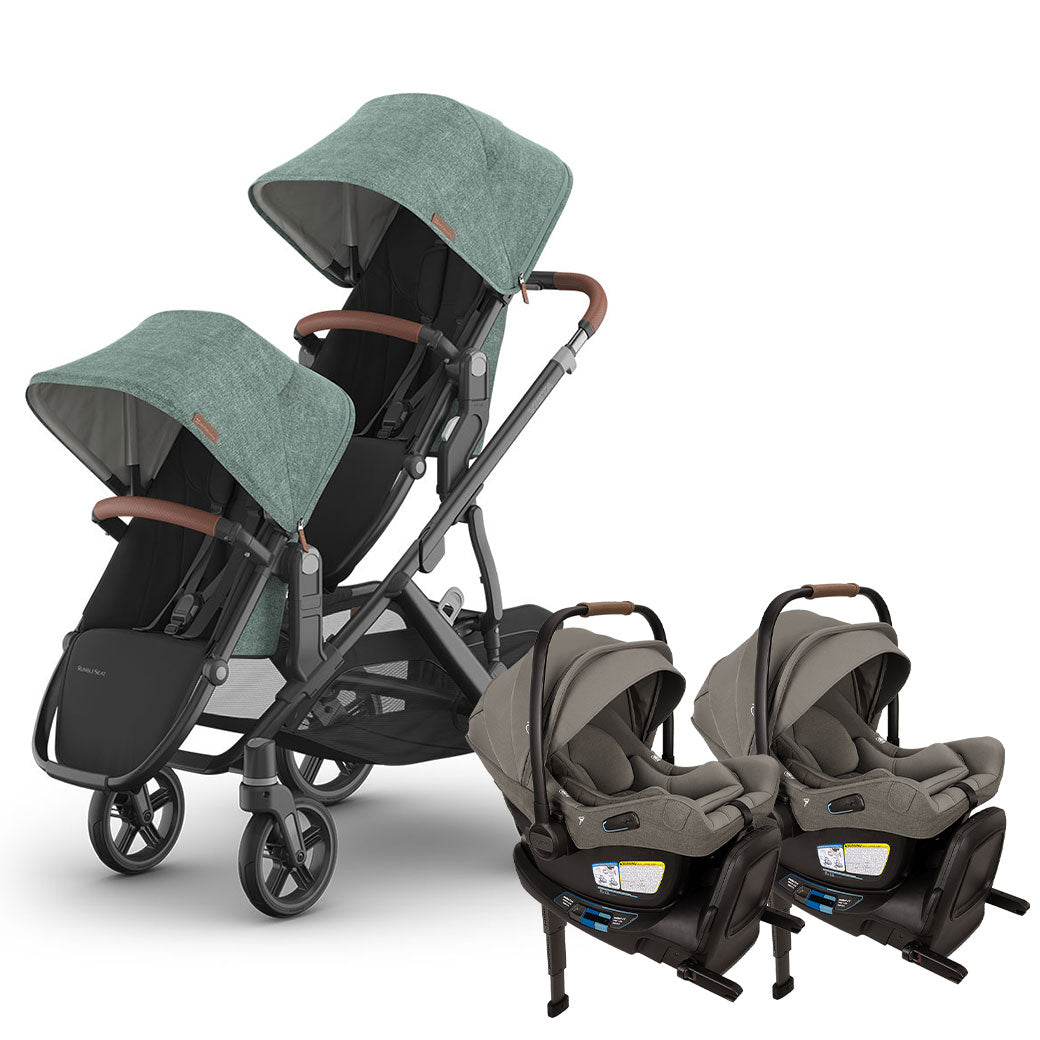 Vista V3 Twin Stroller + Nuna PIPA Series Travel System