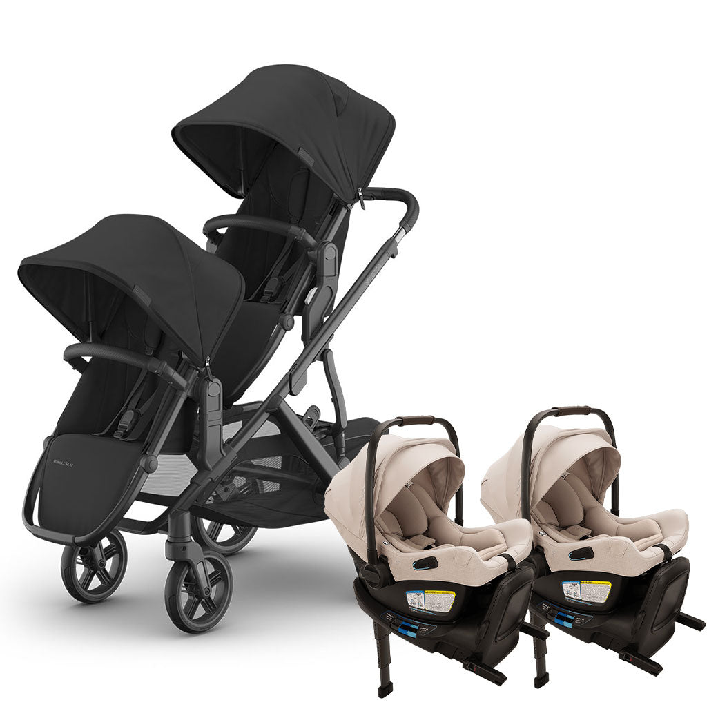 Vista V3 Twin Stroller + Nuna PIPA Series Travel System