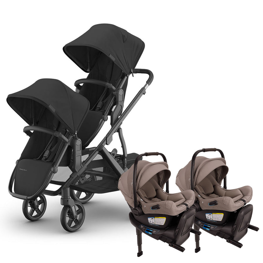 uppababy vista travel system with car seat UPPAbaby Vista V3 Twin Stroller + Nuna PIPA Series Travel System