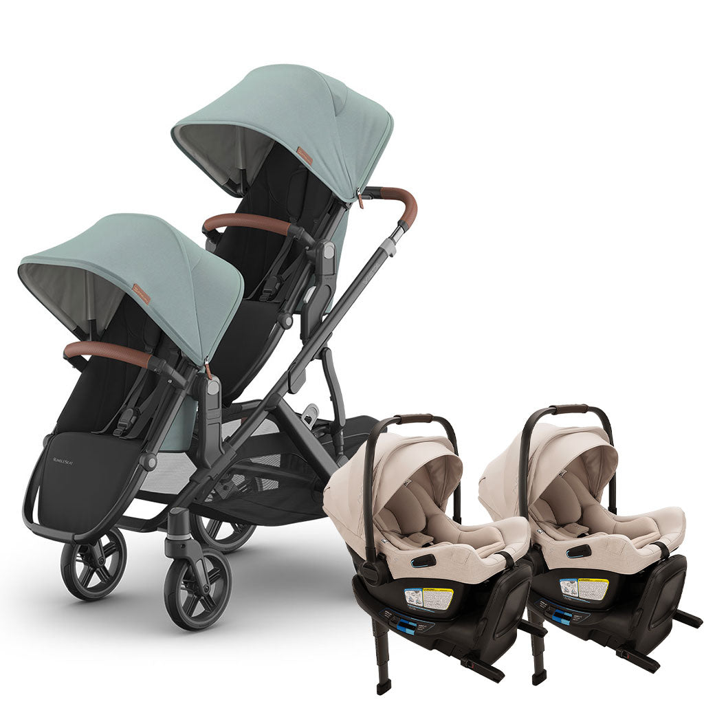 Vista V3 Twin Stroller + Nuna PIPA Series Travel System