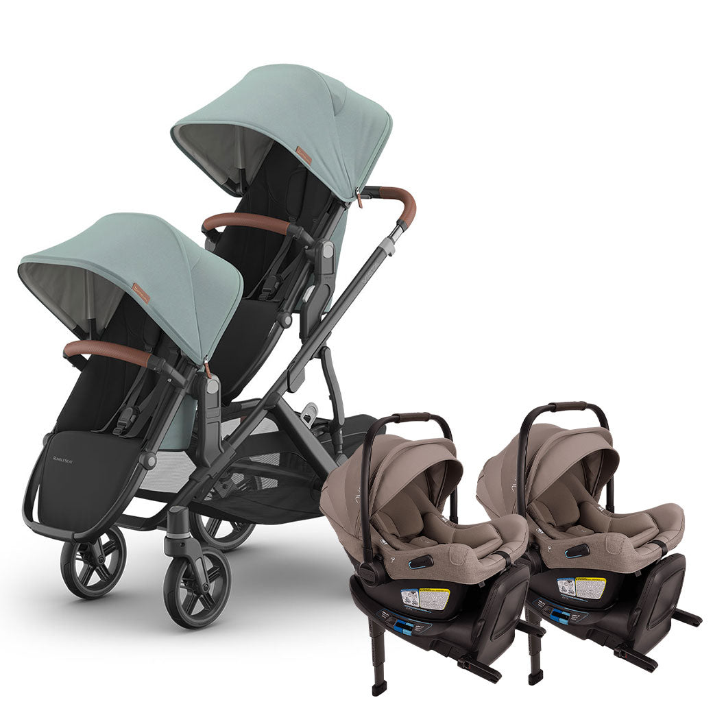 Vista V3 Twin Stroller + Nuna PIPA Series Travel System