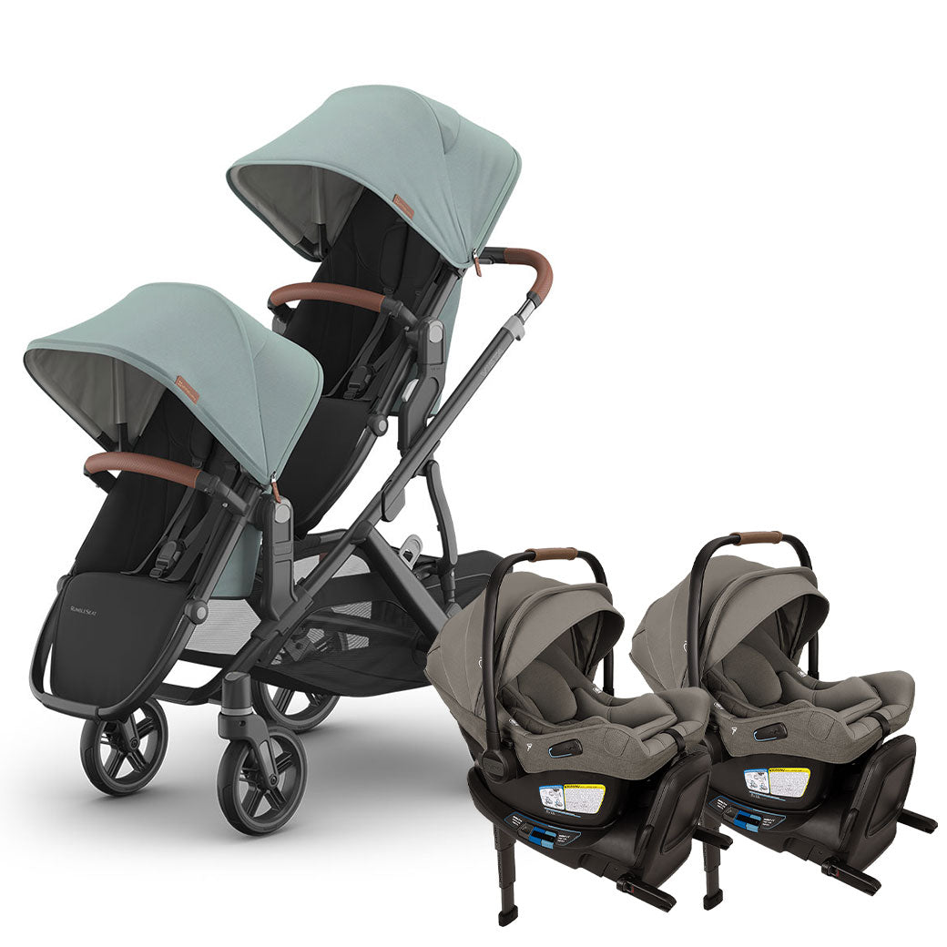 Vista V3 Twin Stroller + Nuna PIPA Series Travel System