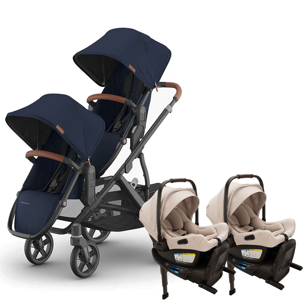 Vista V3 Twin Stroller + Nuna PIPA Series Travel System
