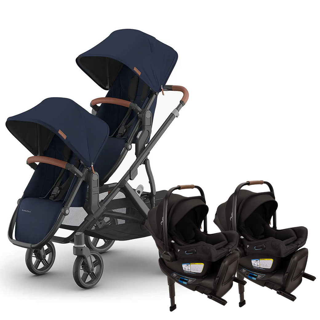 Vista V3 Twin Stroller + Nuna PIPA Series Travel System
