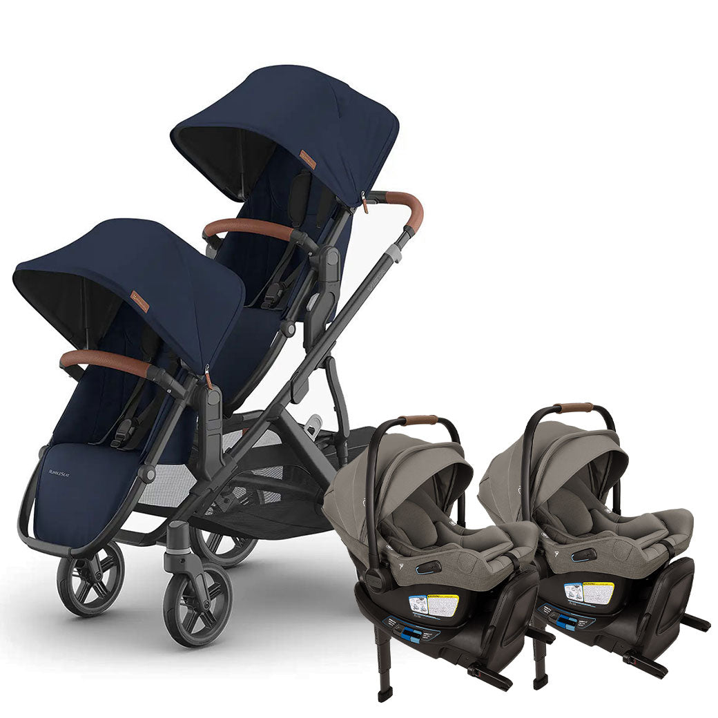 Vista V3 Twin Stroller + Nuna PIPA Series Travel System