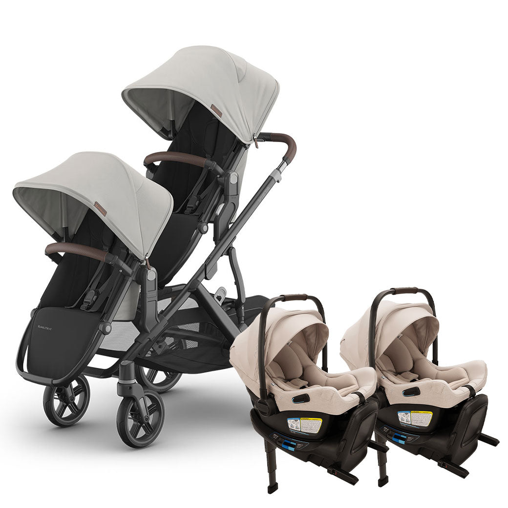 Vista V3 Twin Stroller + Nuna PIPA Series Travel System