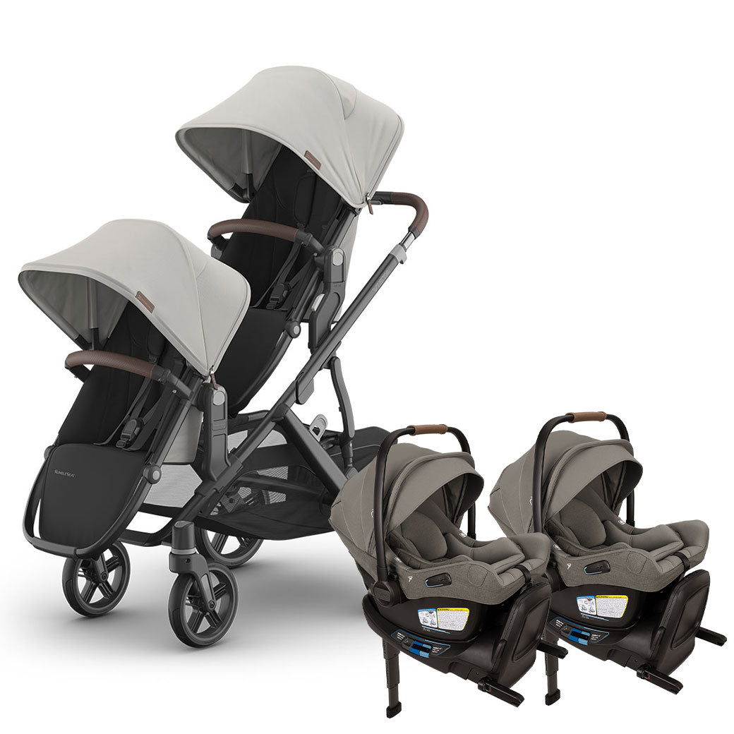 Vista V3 Twin Stroller + Nuna PIPA Series Travel System