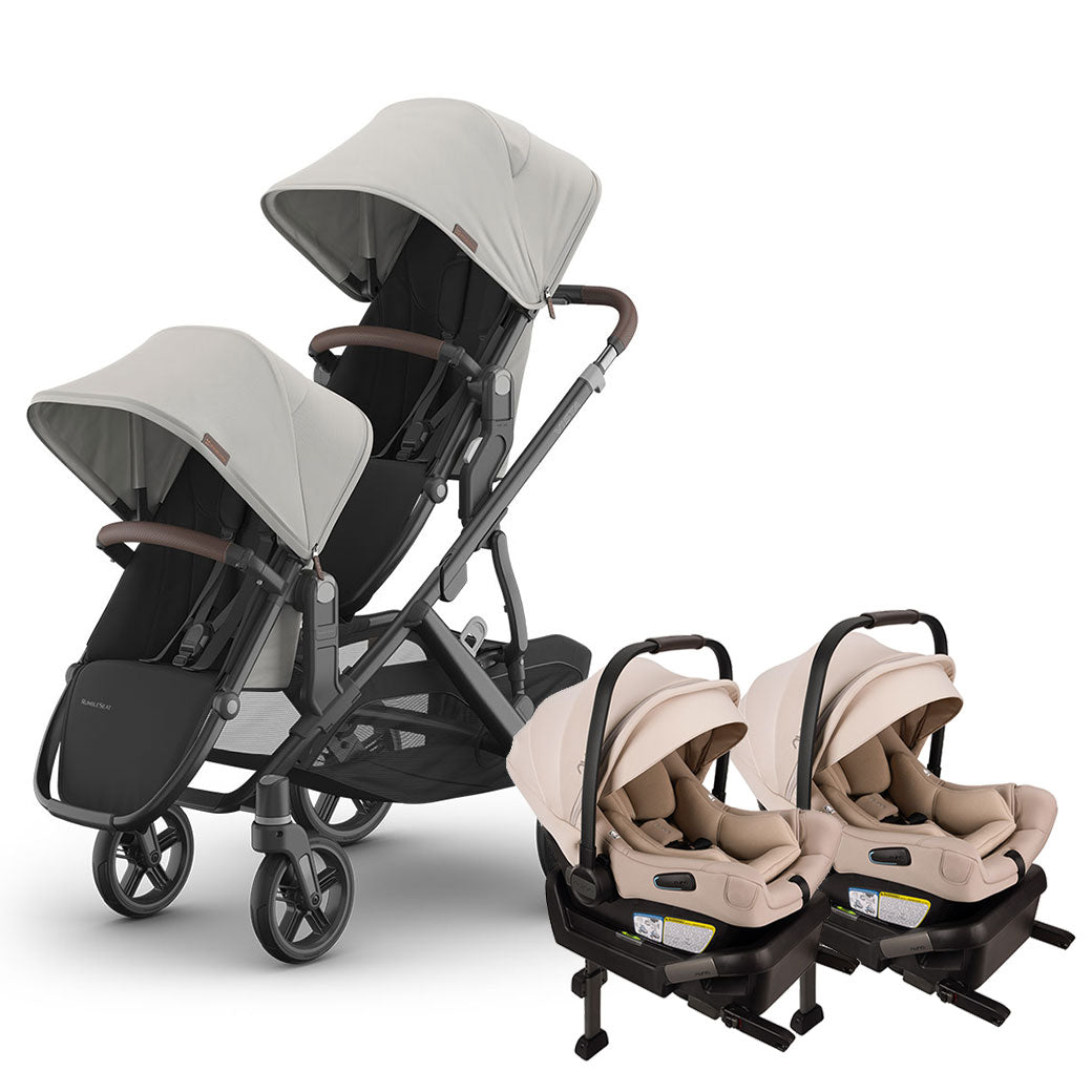 Vista V3 Twin Stroller + Nuna PIPA Series Travel System