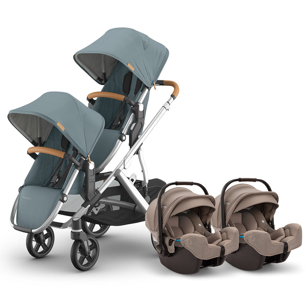 Vista V3 Twin Stroller + Nuna PIPA Series Travel System