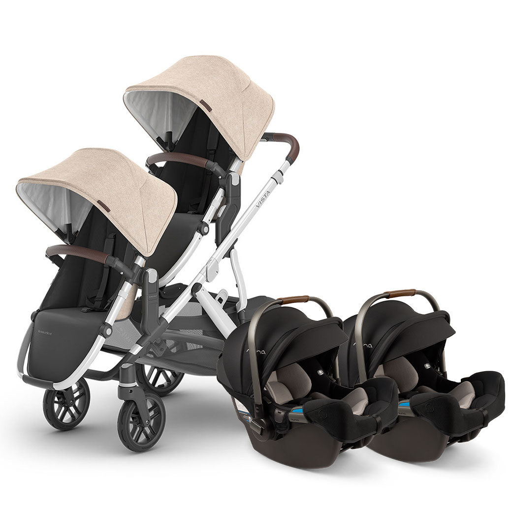 Vista V3 Twin Stroller + Nuna PIPA Series Travel System