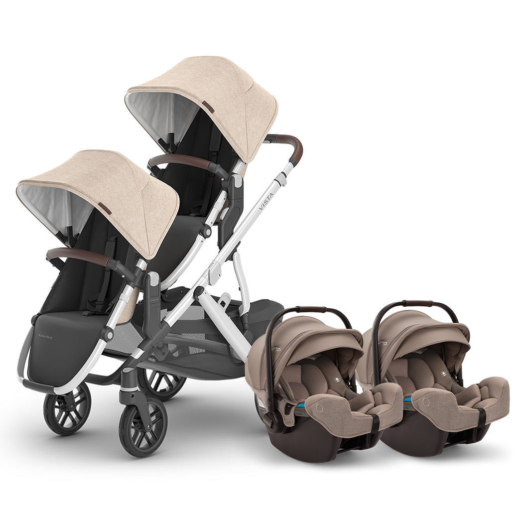 Vista V3 Twin Stroller + Nuna PIPA Series Travel System