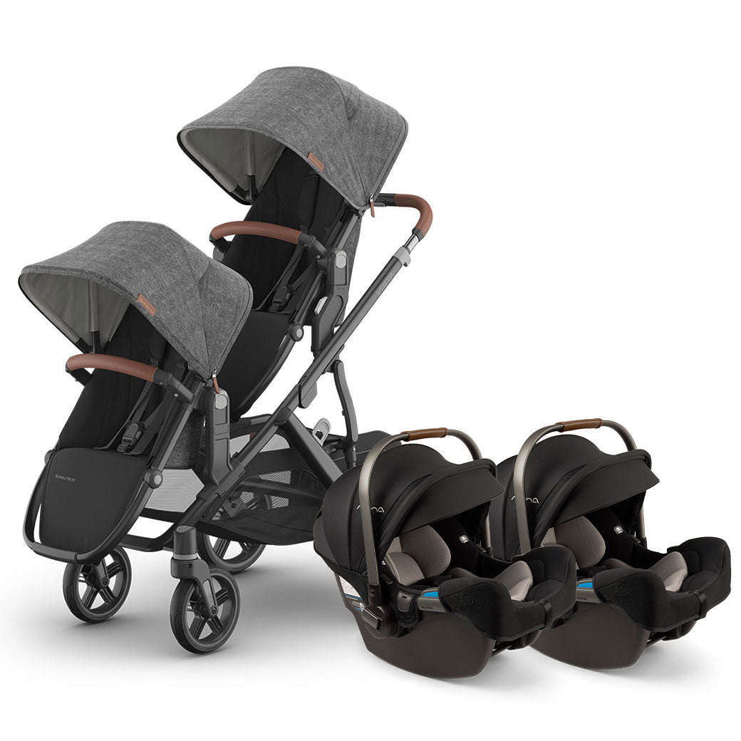 Vista V3 Twin Stroller + Nuna PIPA Series Travel System