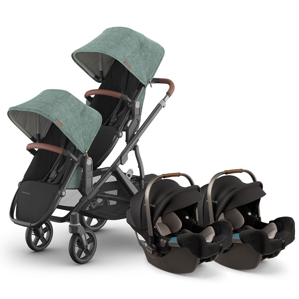 Vista V3 Twin Stroller + Nuna PIPA Series Travel System