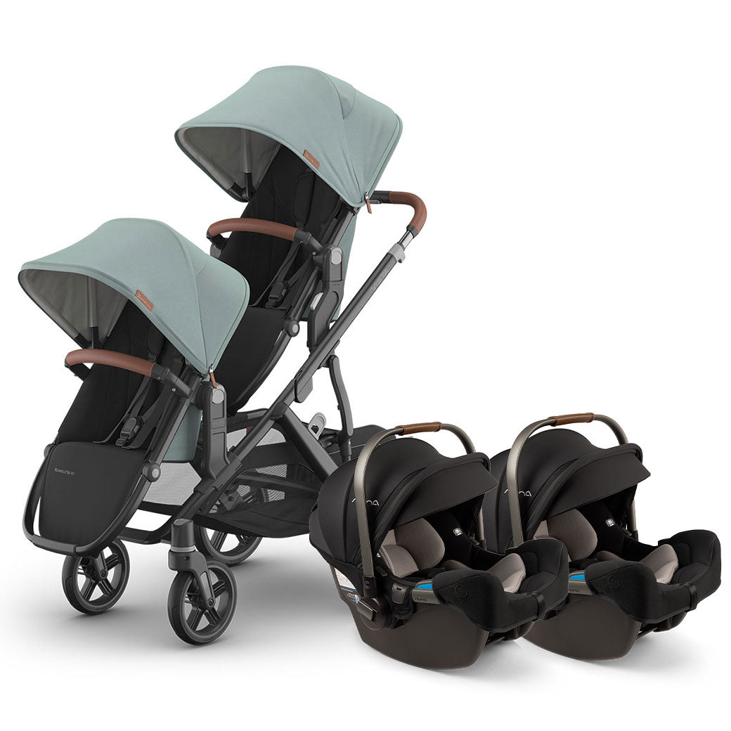 Vista V3 Twin Stroller + Nuna PIPA Series Travel System