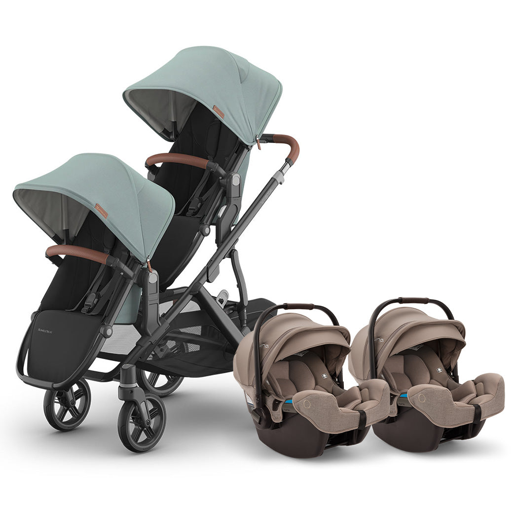 Vista V3 Twin Stroller + Nuna PIPA Series Travel System