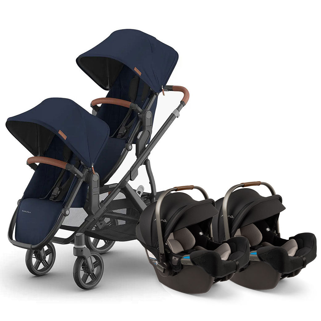 Vista V3 Twin Stroller + Nuna PIPA Series Travel System