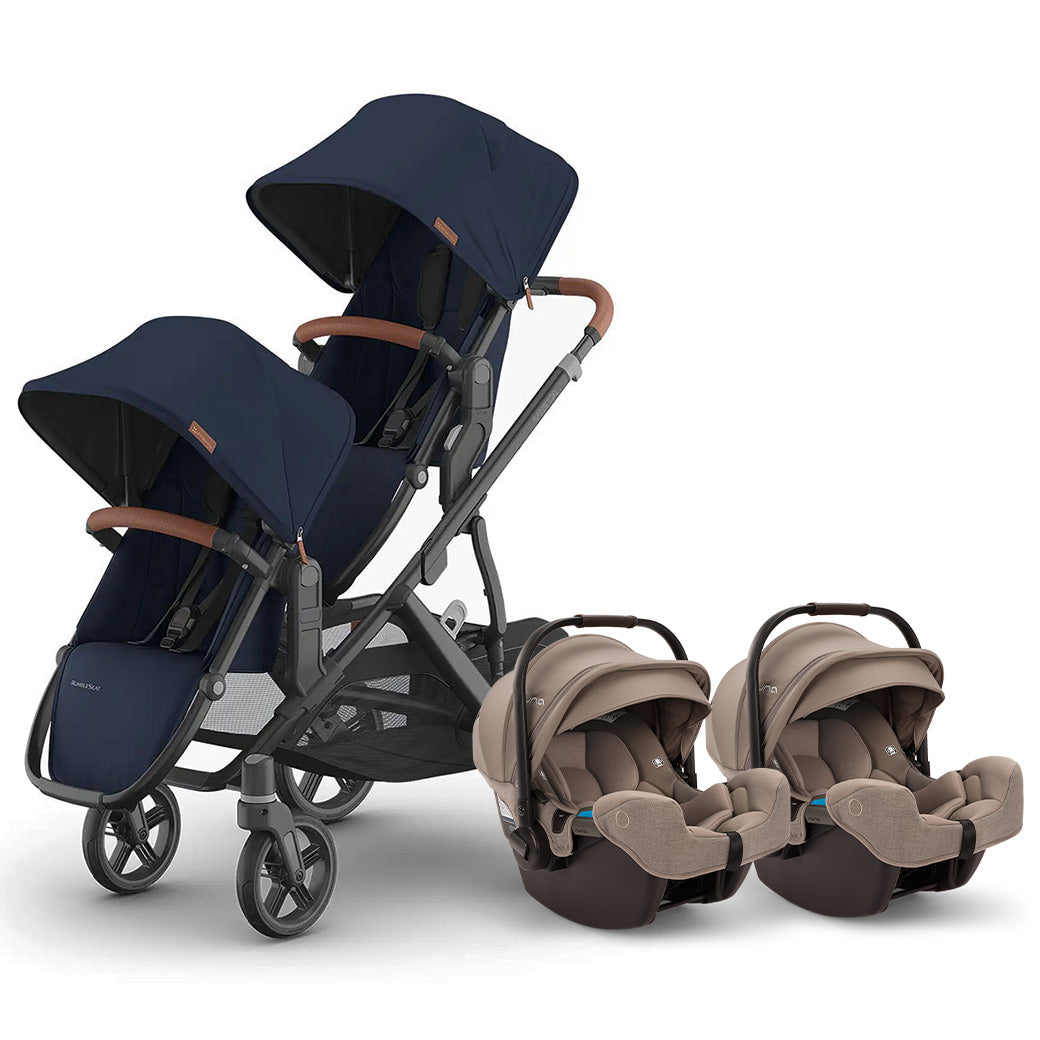 Vista V3 Twin Stroller + Nuna PIPA Series Travel System