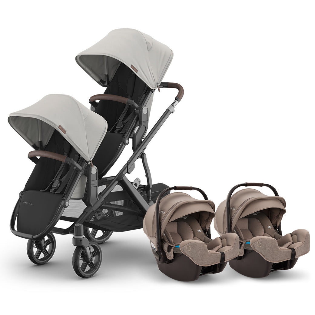 Vista V3 Twin Stroller + Nuna PIPA Series Travel System