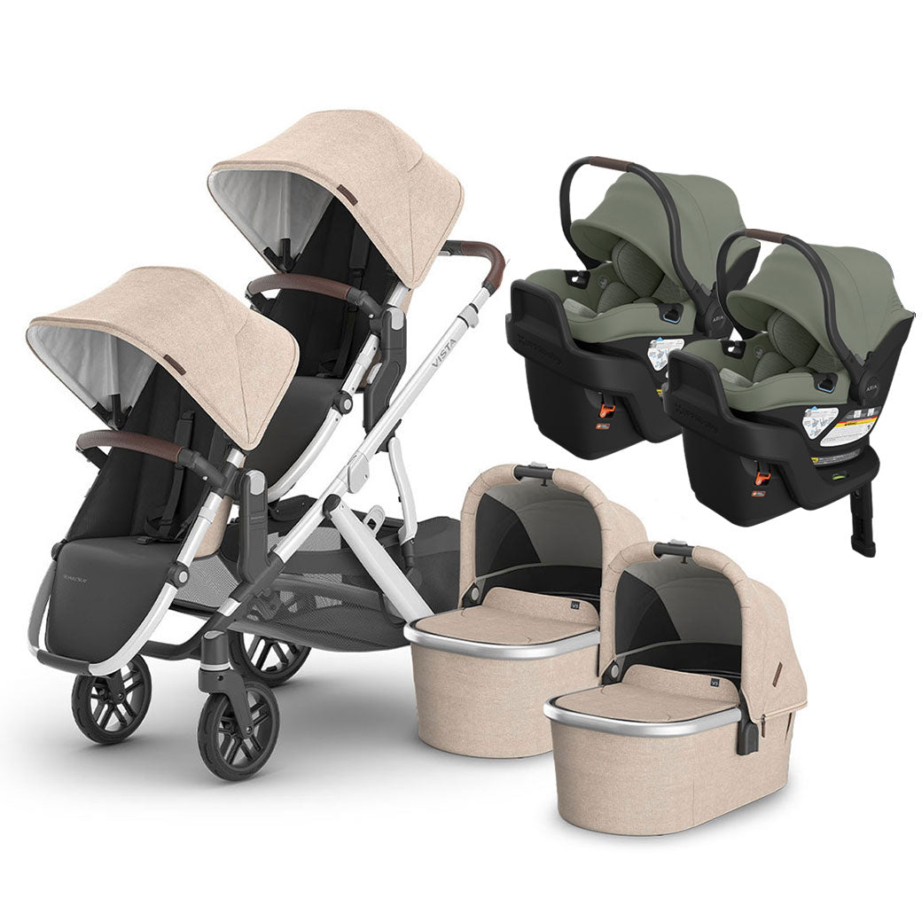 Vista V3 Twin Stroller + Aria V2 Travel System
