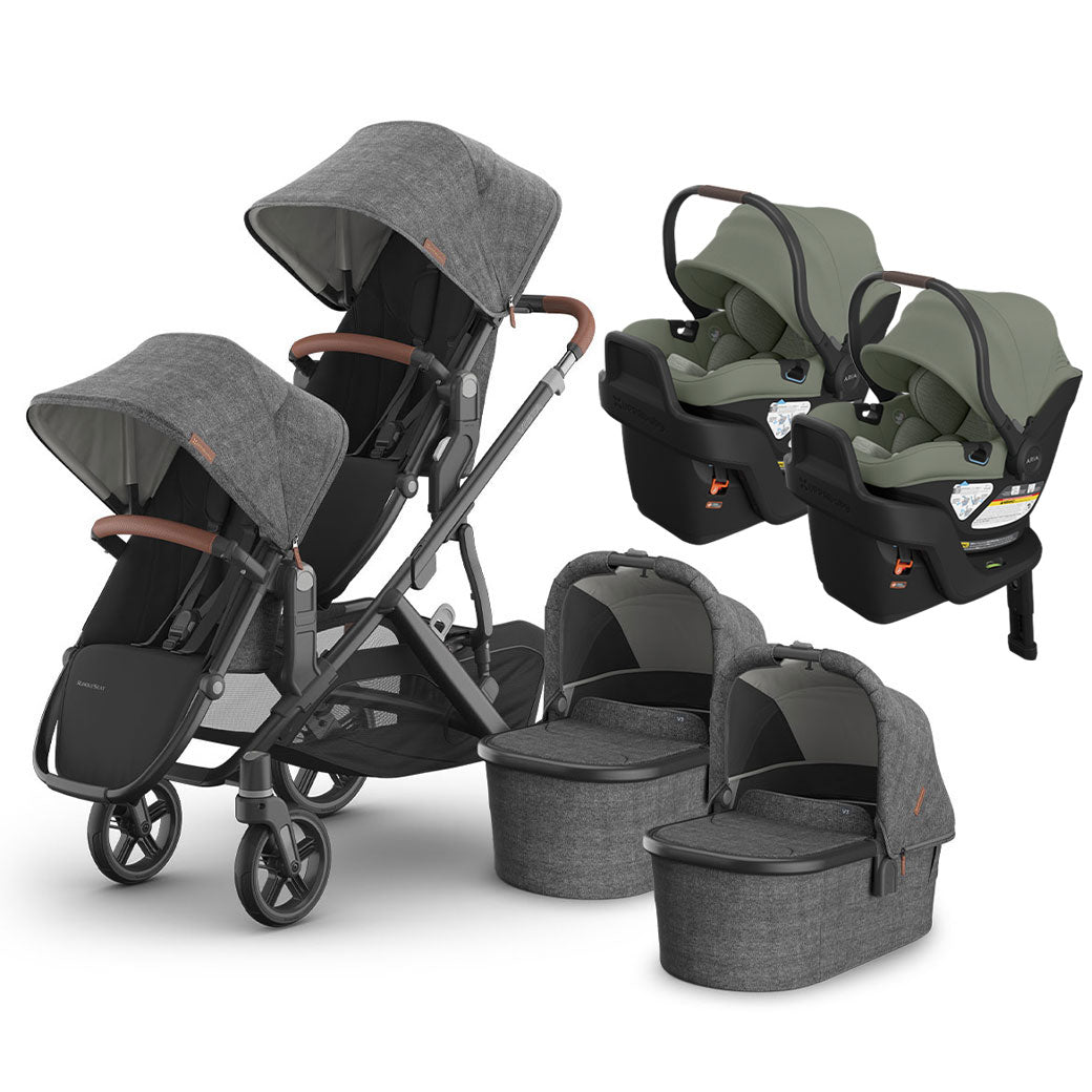 Vista V3 Twin Stroller + Aria V2 Travel System