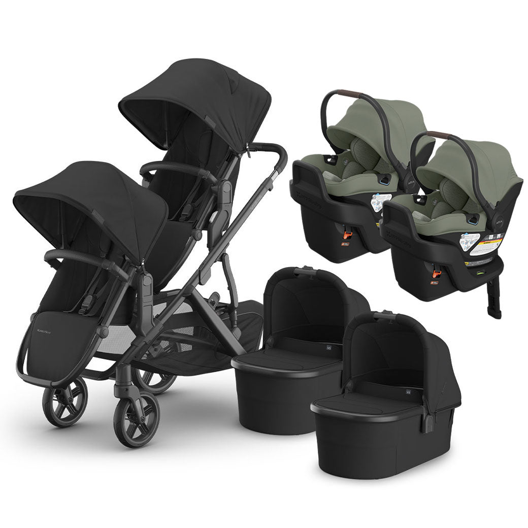 Vista V3 Twin Stroller + Aria V2 Travel System