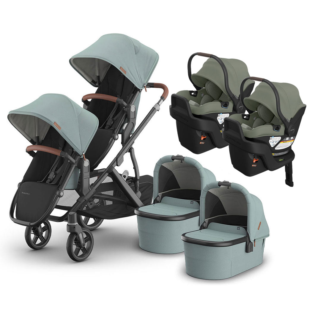 Vista V3 Twin Stroller + Aria V2 Travel System