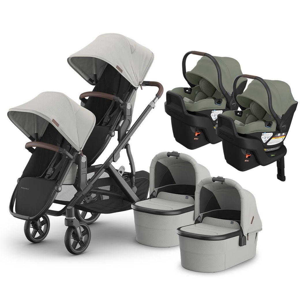 Vista V3 Twin Stroller + Aria V2 Travel System