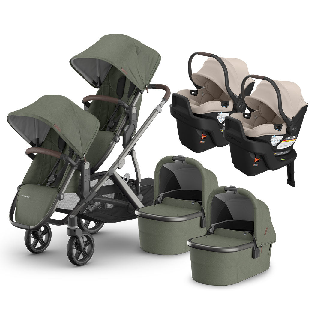 Vista V3 Twin Stroller + Aria V2 Travel System