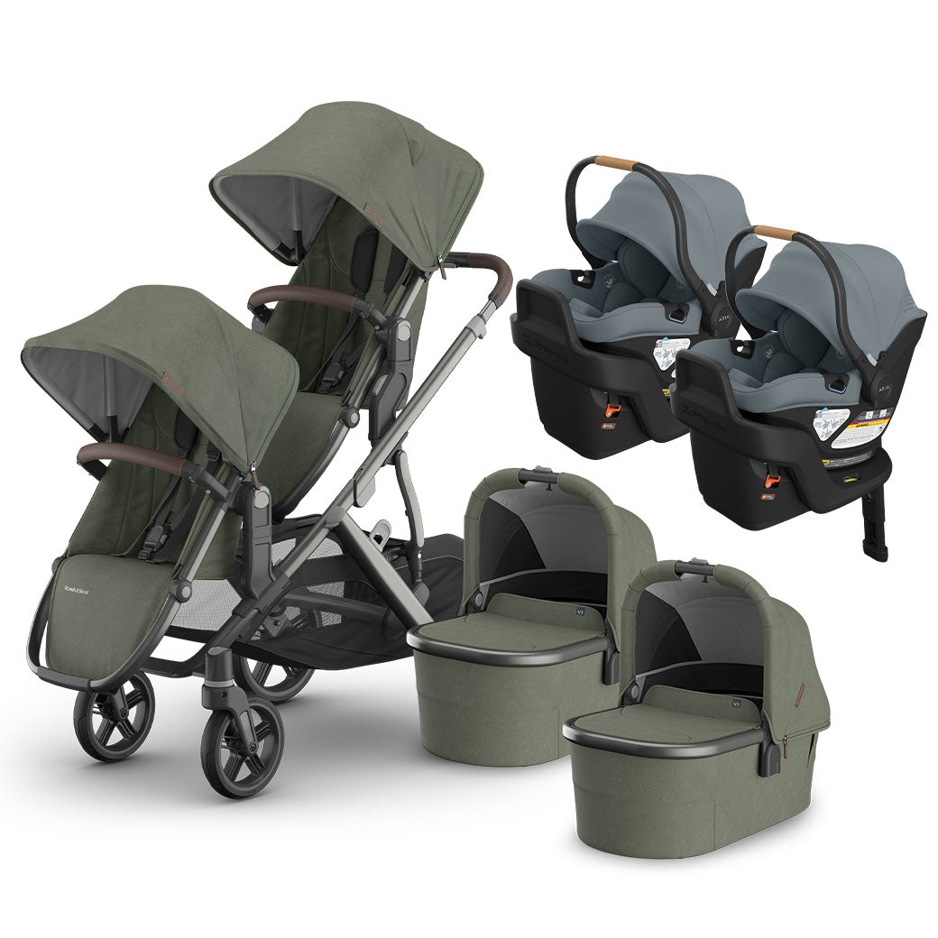 Vista V3 Twin Stroller + Aria V2 Travel System