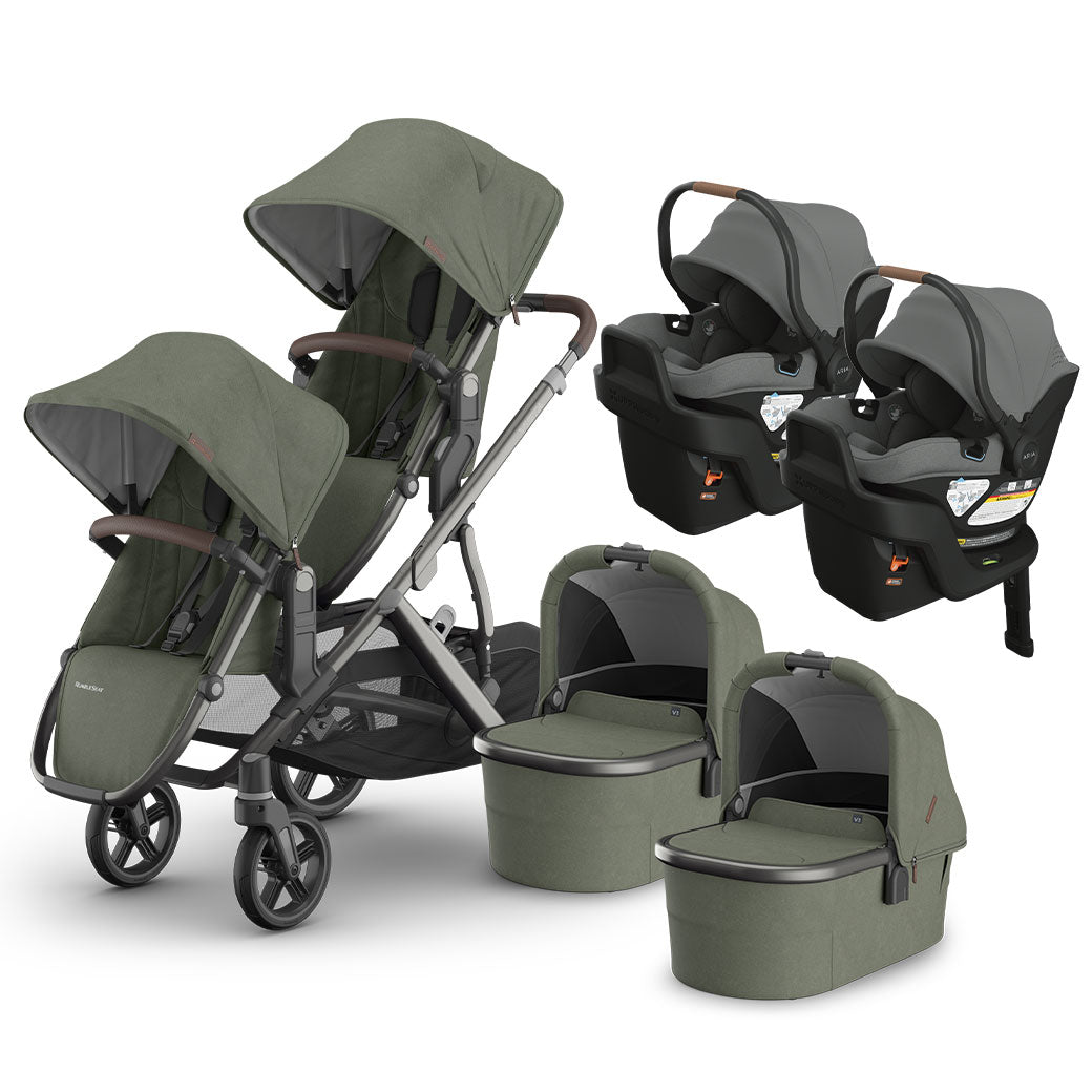 Vista V3 Twin Stroller + Aria V2 Travel System