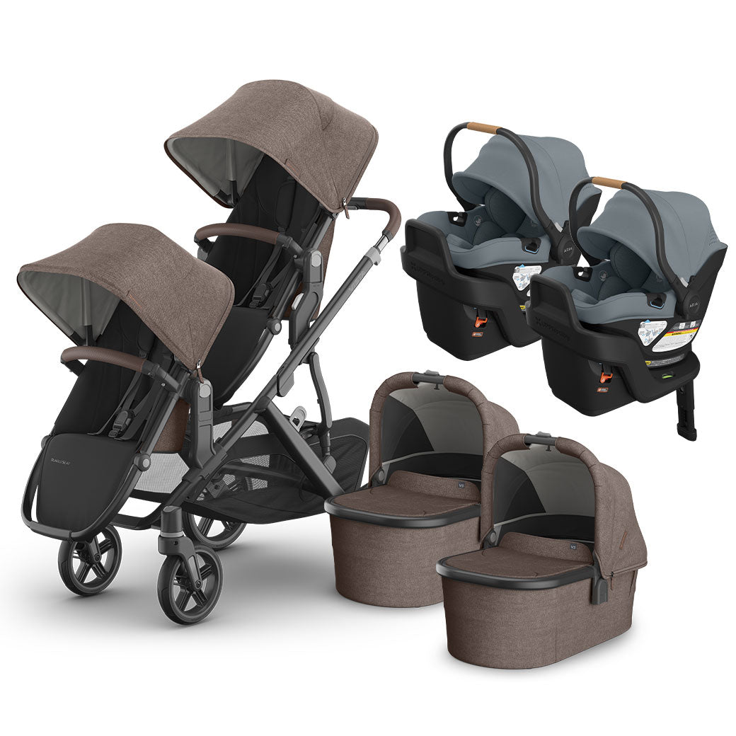 Vista V3 Twin Stroller + Aria V2 Travel System