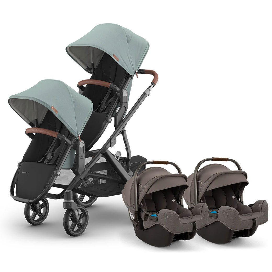 Vista V3 Twin Stroller + Nuna PIPA Series Travel System