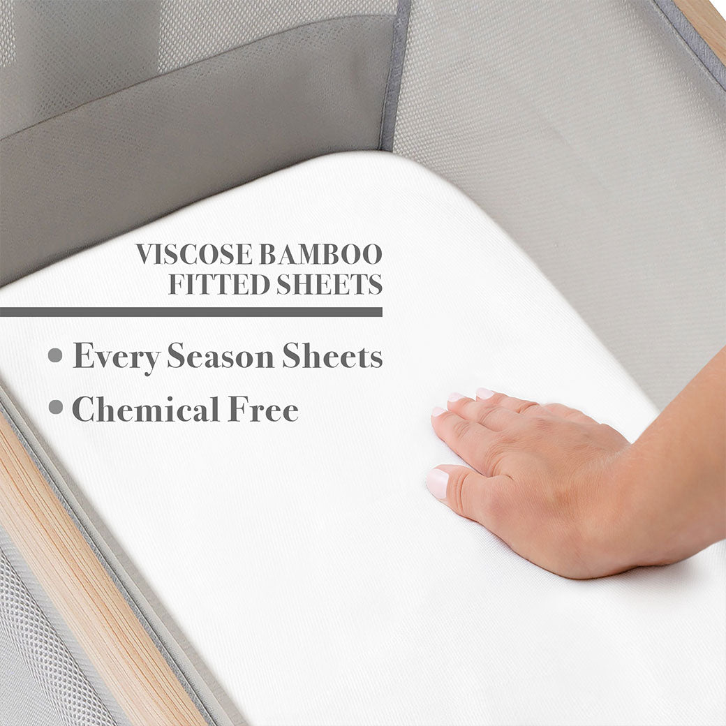 Bamboo Viscose Fitted Bassinet Sheets (Set of 2)