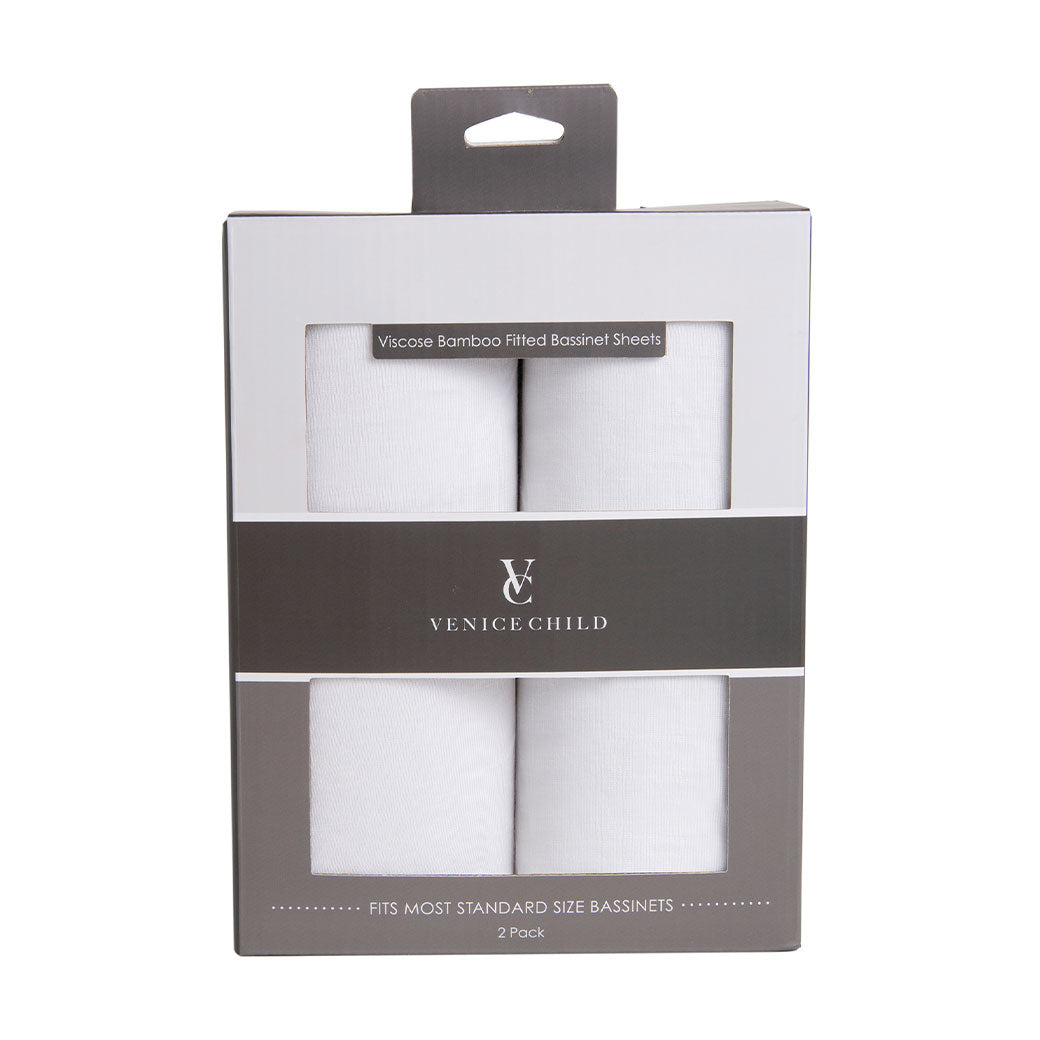 Bamboo Viscose Fitted Bassinet Sheets (Set of 2)