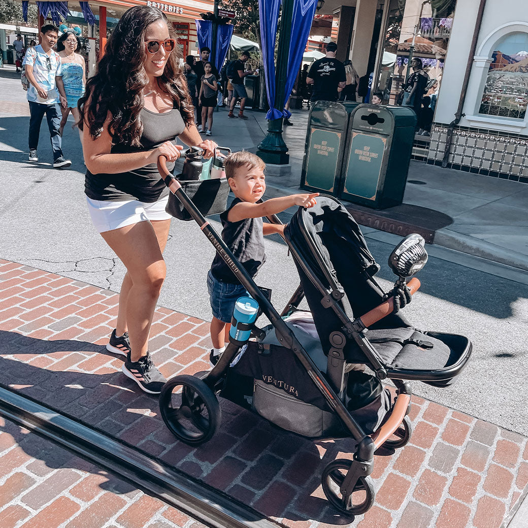 Ventura Single to Double Sit-and-Stand Stroller & 2nd Toddler Seat