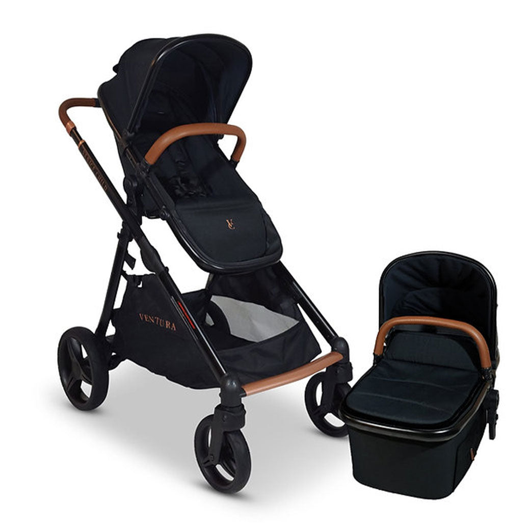 Venice Child Ventura Single to Double Stroller & Bassinet, Midnight