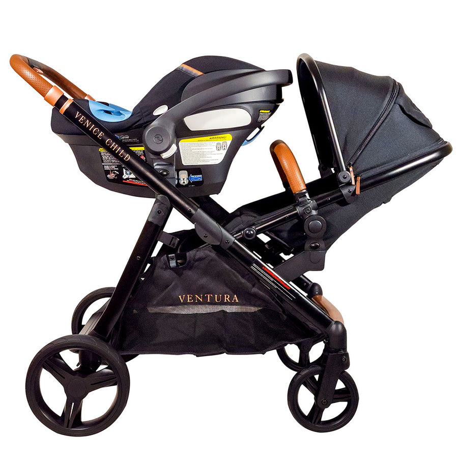 Ventura Midnight Single to Double Stroller | by Venice Child